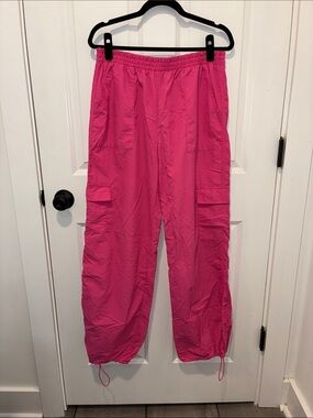 IRIS Parachute Cargo Balloon Pants Women's Relaxed Boho Statement Size Large